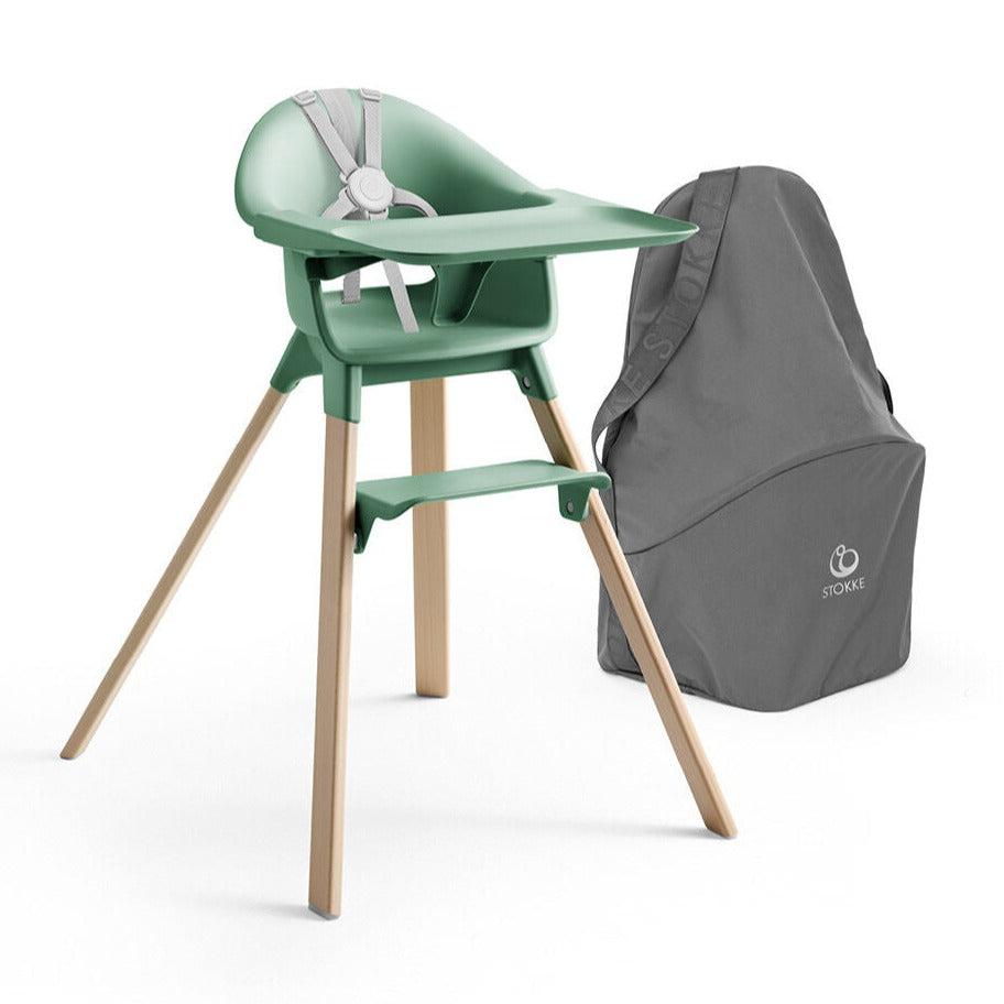 FLOOR MODEL SALE - Stokke - Clikk High Chair - Clover Green w/ Travel Bag (STORE PICKUP ONLY)-High Chairs-Posh Baby