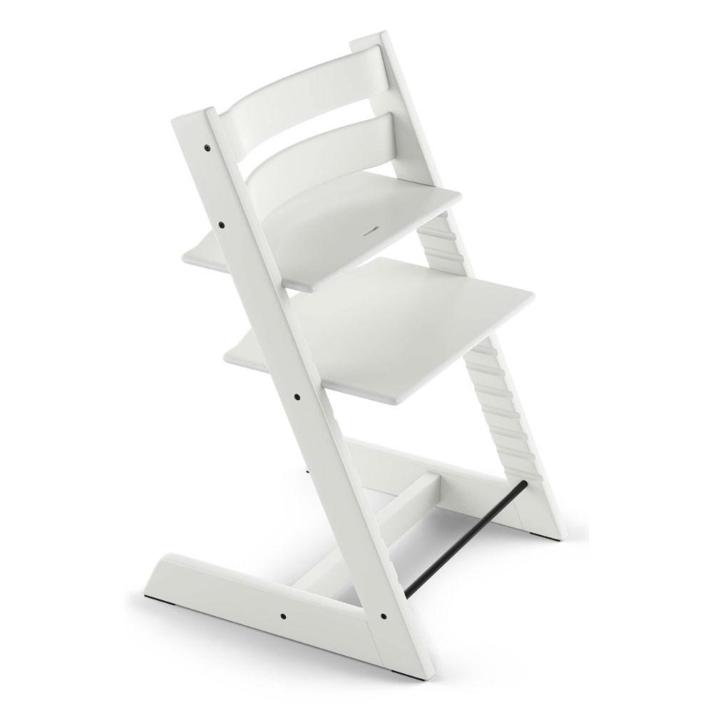 FLOOR MODEL SALE - Stokke - Tripp Trapp Chair Bundle - White + Icon Grey (STORE PICKUP ONLY)-Tripp Trapp High Chair Bundles-Posh Baby