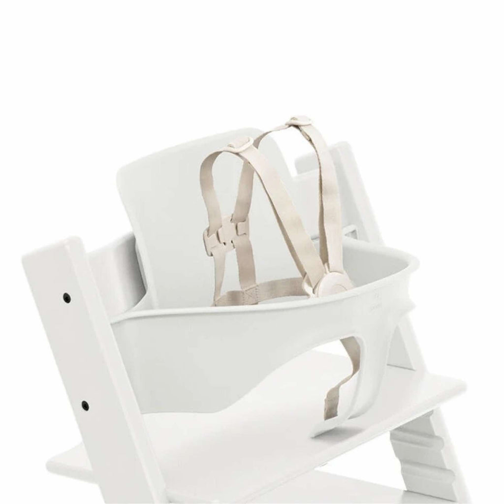 FLOOR MODEL SALE - Stokke - Tripp Trapp Chair Bundle - White + Icon Grey (STORE PICKUP ONLY)-Tripp Trapp High Chair Bundles-Posh Baby