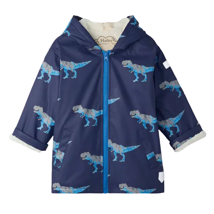 Hatley - Sherpa-Lined Zip-Up Jacket - T-Rex-Coats + Outerwear-2Y-Posh Baby