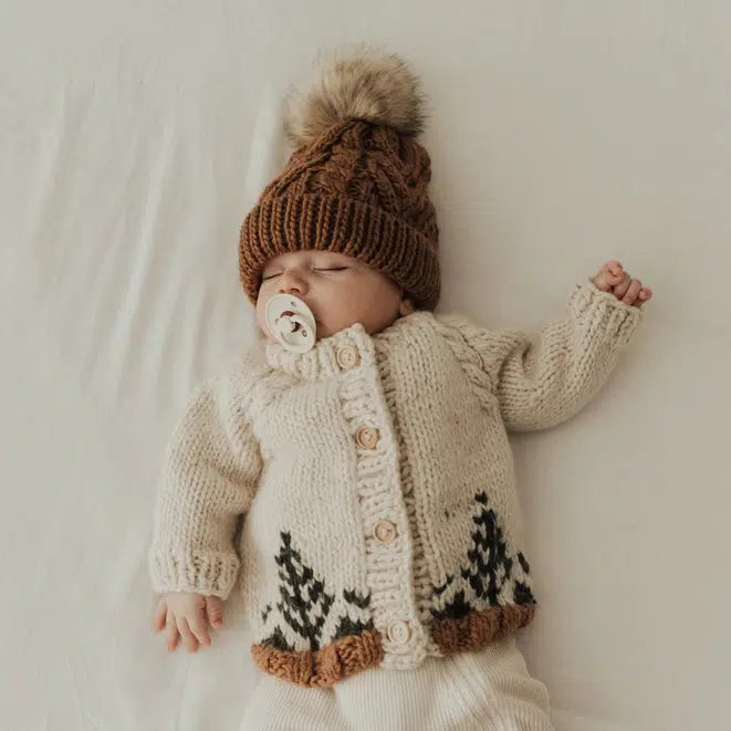 Huggalugs - Knit Cardigan Sweater - Forest-Sweaters + Cardigans + Jackets-12-18M-Posh Baby