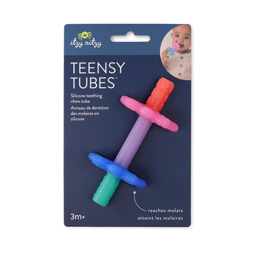 Itzy Ritzy - Teensy Tubes - Pink Rainbow-Rattles + Teething Toys-Posh Baby