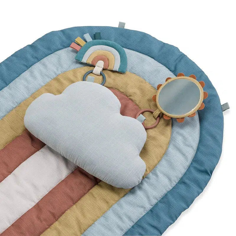 Itzy Ritzy - Tummy Time Play Mat - Rainbow-Play Gyms + Play Mats-Posh Baby