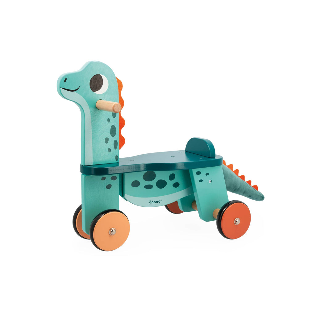 Janod - Dino Ride-on Toy - Portosaurus-Ride-On Toys-Posh Baby