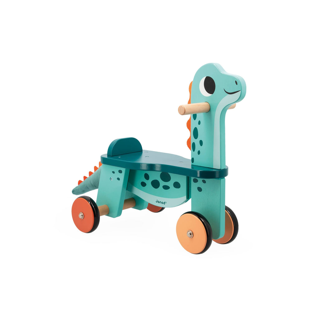 Janod - Dino Ride-on Toy - Portosaurus-Ride-On Toys-Posh Baby