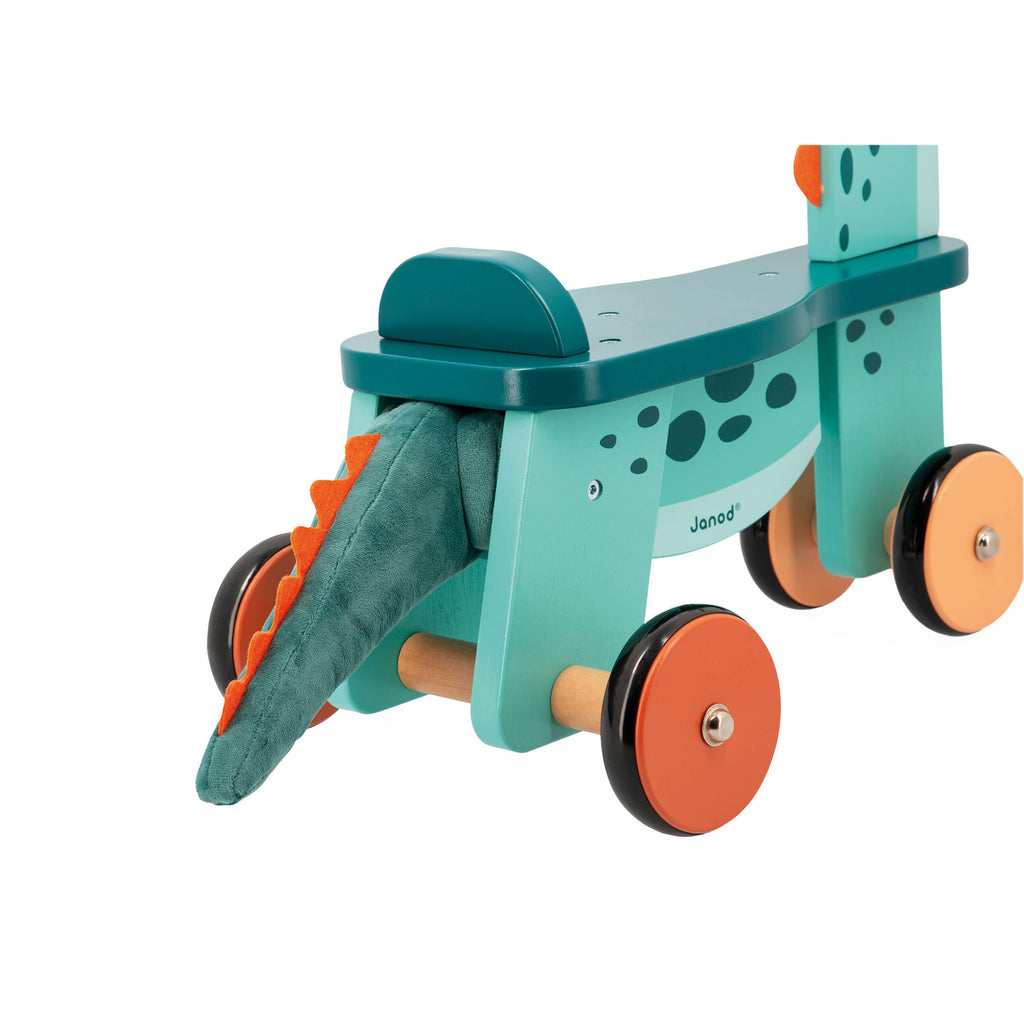 Janod - Dino Ride-on Toy - Portosaurus-Ride-On Toys-Posh Baby