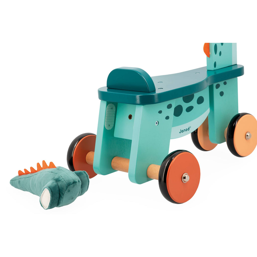 Janod - Dino Ride-on Toy - Portosaurus-Ride-On Toys-Posh Baby