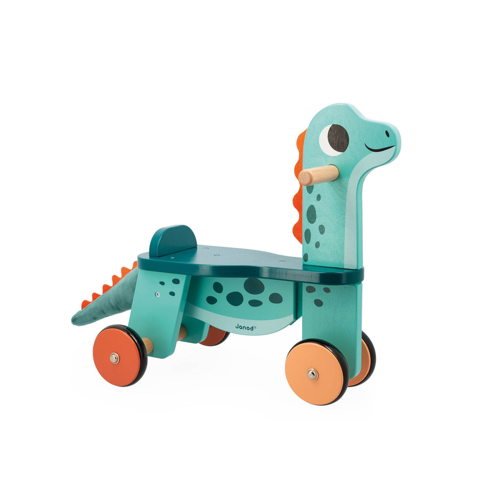 Janod - Dino Ride-on Toy - Portosaurus-Ride-On Toys-Posh Baby