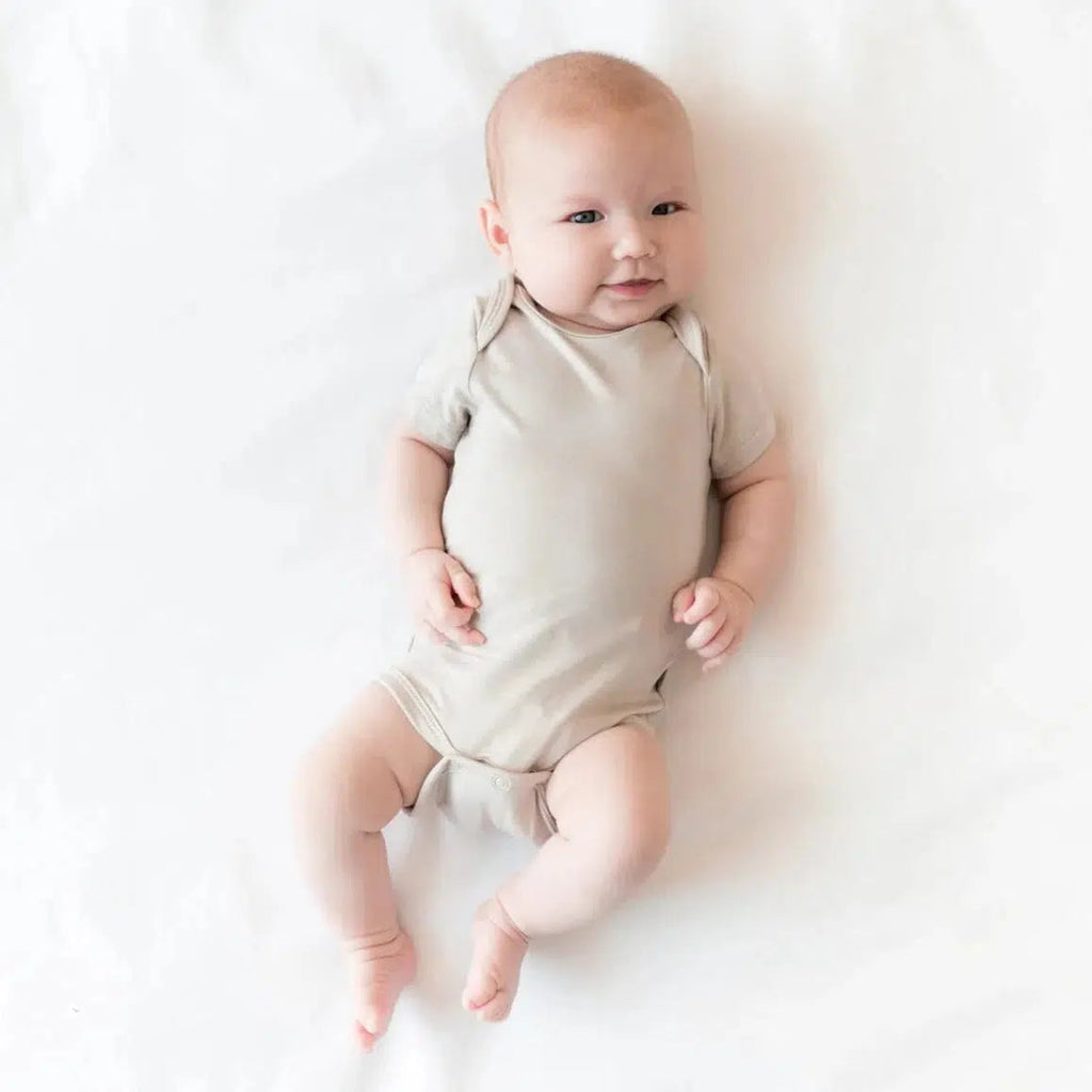 Kyte Baby - Short Sleeve Bodysuit - Oat-Onesies-18-24M-Posh Baby