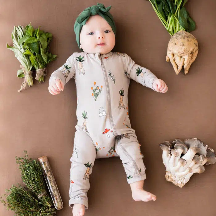 Kyte Baby - Zipper Romper - Herbology-Footies + Rompers (Basic)-12-18M-Posh Baby