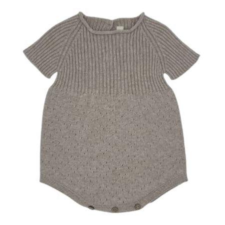 Li + Me - Knit Bubble Romper - Toasted-Footies + Rompers (Fashion)-1M-Posh Baby