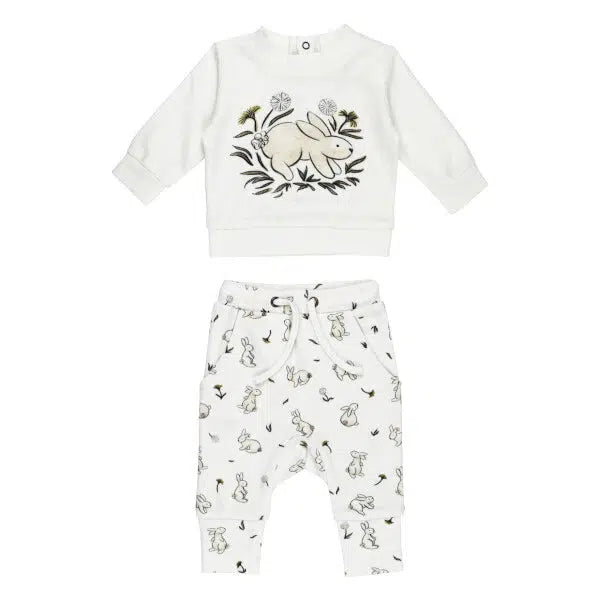 Lovedbaby - Organic Sweatshirt + Jogger Set - Bunny-Sets-0-3M-Posh Baby