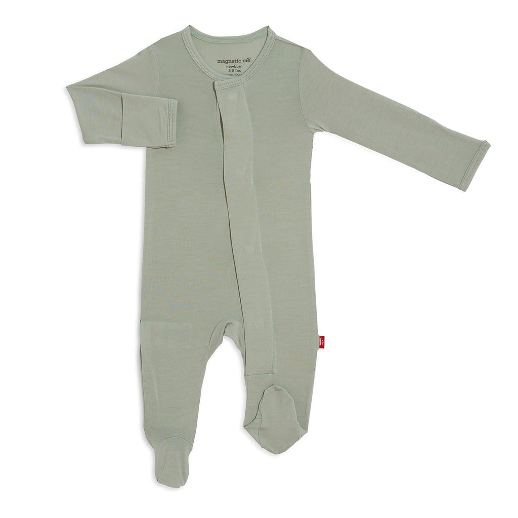 Magnetic Me - Modal Footie - Seafoam-Footies + Rompers (Basic)-Preemie-Posh Baby