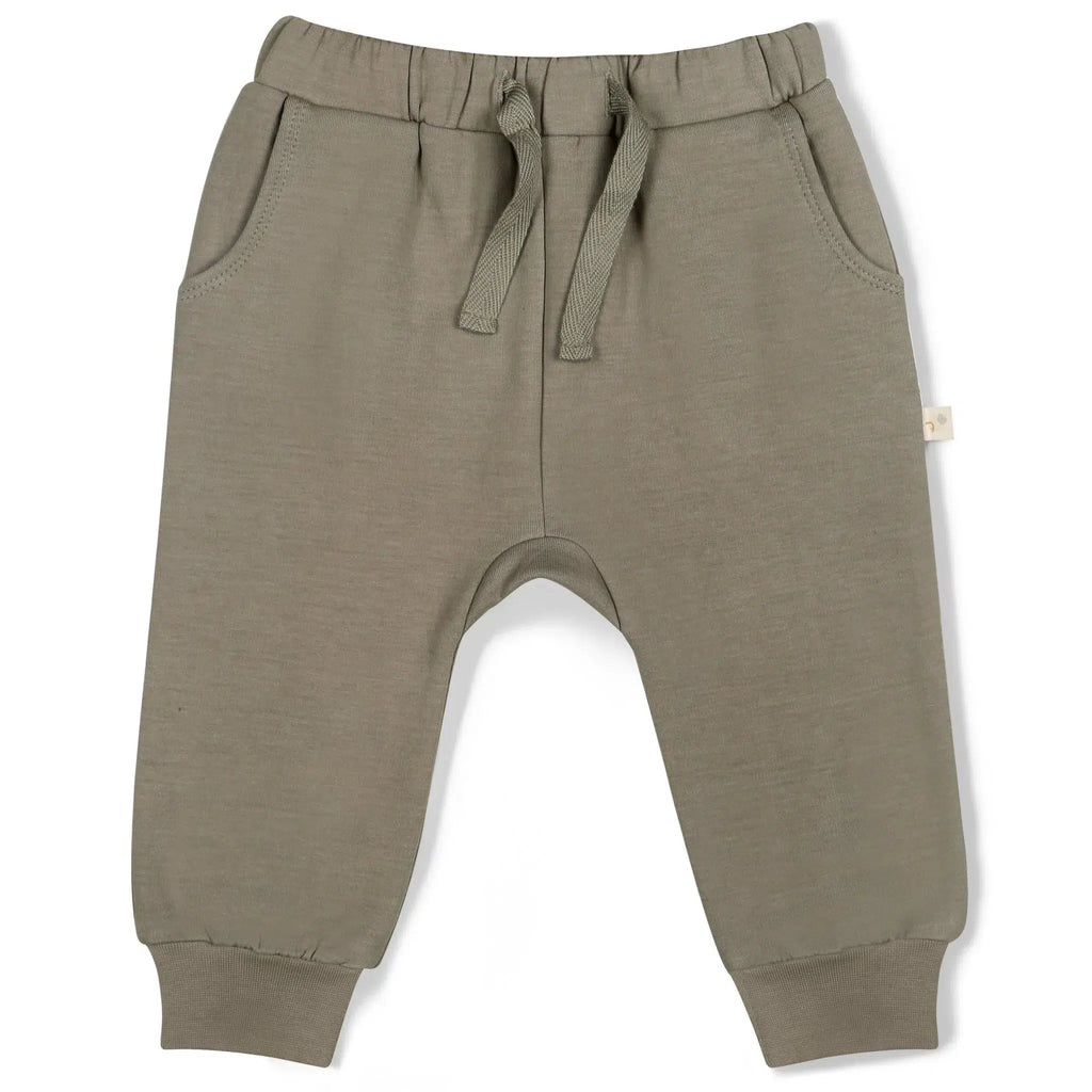 Makemake Organics - Fleece Jogger Pants - Olive-Bottoms-6-12M-Posh Baby