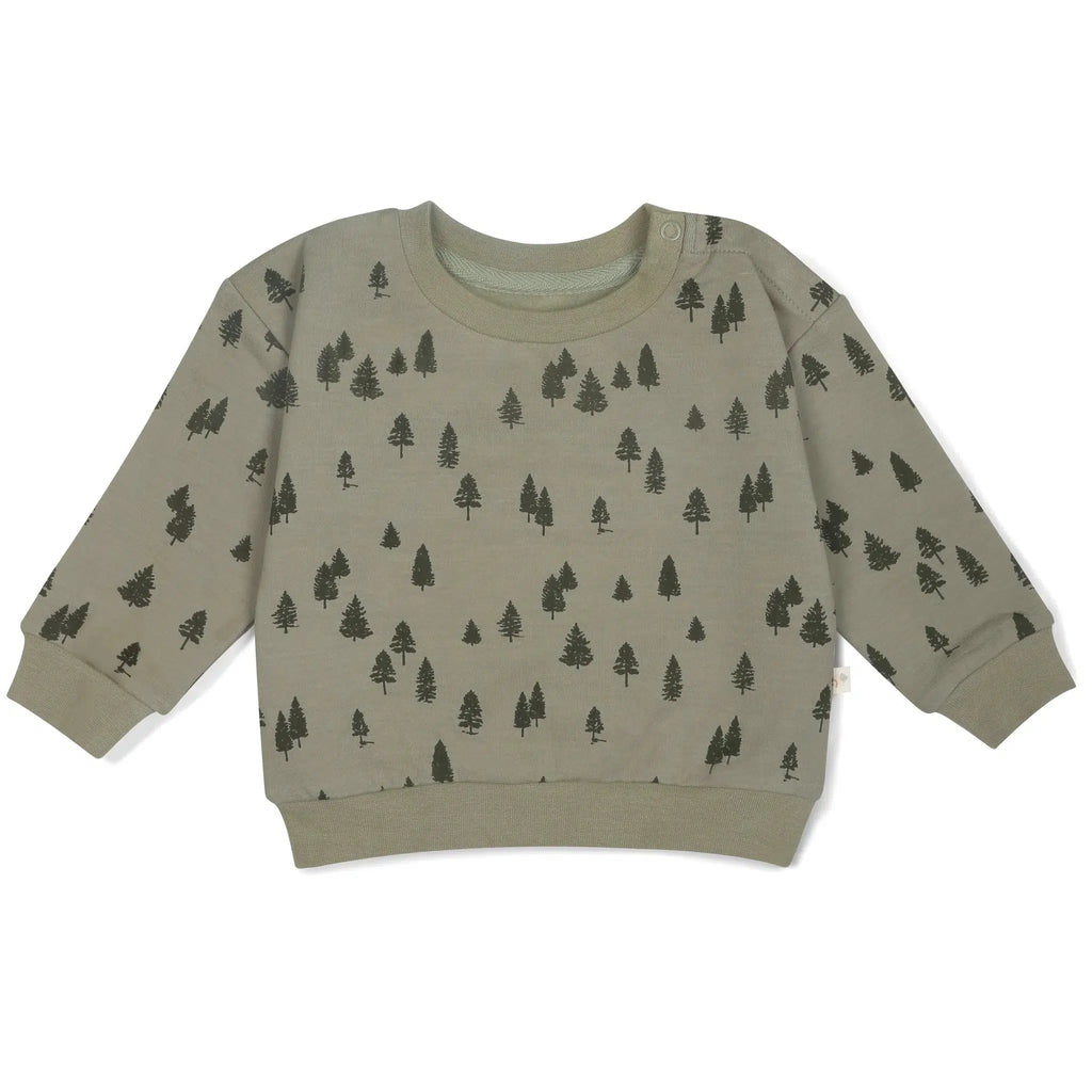 Makemake Organics - Fleece Sweatshirt - Alpine-Long Sleeves-6-12M-Posh Baby