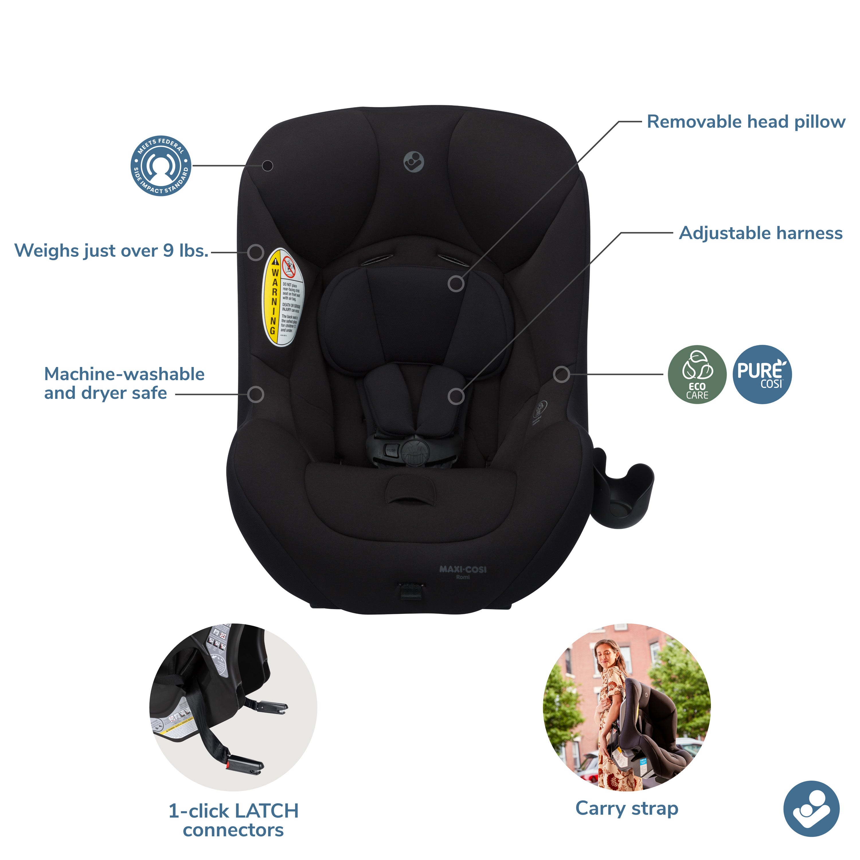 Maxi-Cosi Romi 2-in-1 Convertible Car Seat Sea Shadow