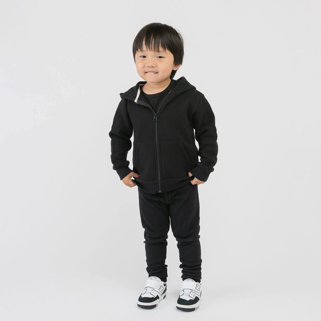 Mini Mioche - Organic Dreamy Slim Pants - Black-Bottoms-0-3M-Posh Baby