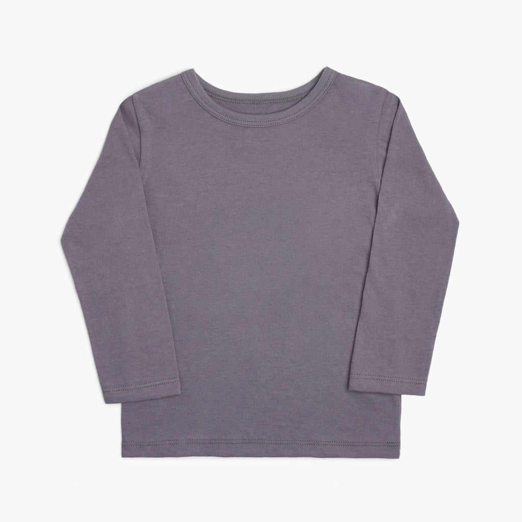 Mini Mioche - Organic Long Sleeve Cloud Tee - Vintage Plum-Long Sleeves-1-2Y-Posh Baby