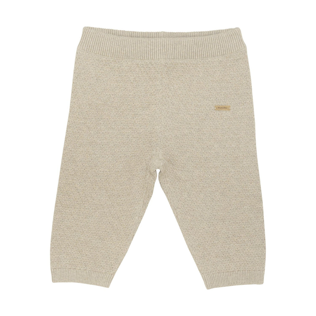 Minymo - Knit Pants - Oatmeal-Bottoms-Newborn (1M)-Posh Baby