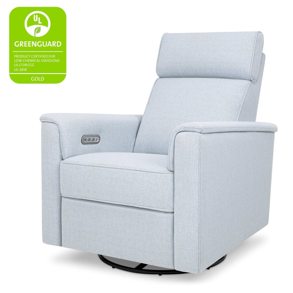 Monogram by Namesake - Willa Power Recliner w/ Adjustable Headrest - Chambray Performance Eco-Twill-Chairs-Store Pickup in 2-5 Weeks-Posh Baby