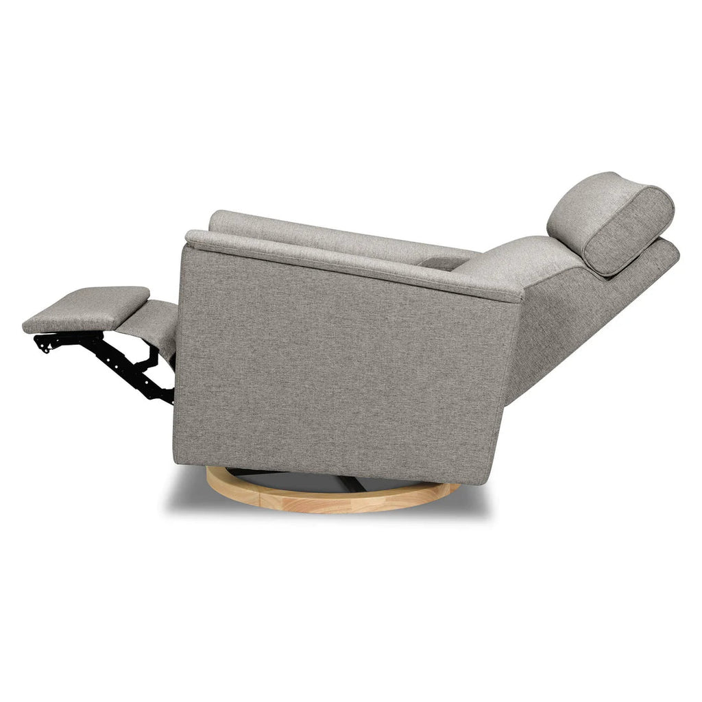 Monogram by Namesake - Willa Power Recliner w/ Adjustable Headrest - Grey Eco-Twill Performance Fabric-Chairs-Store Pickup - TAKE IT HOME TODAY!-Posh Baby