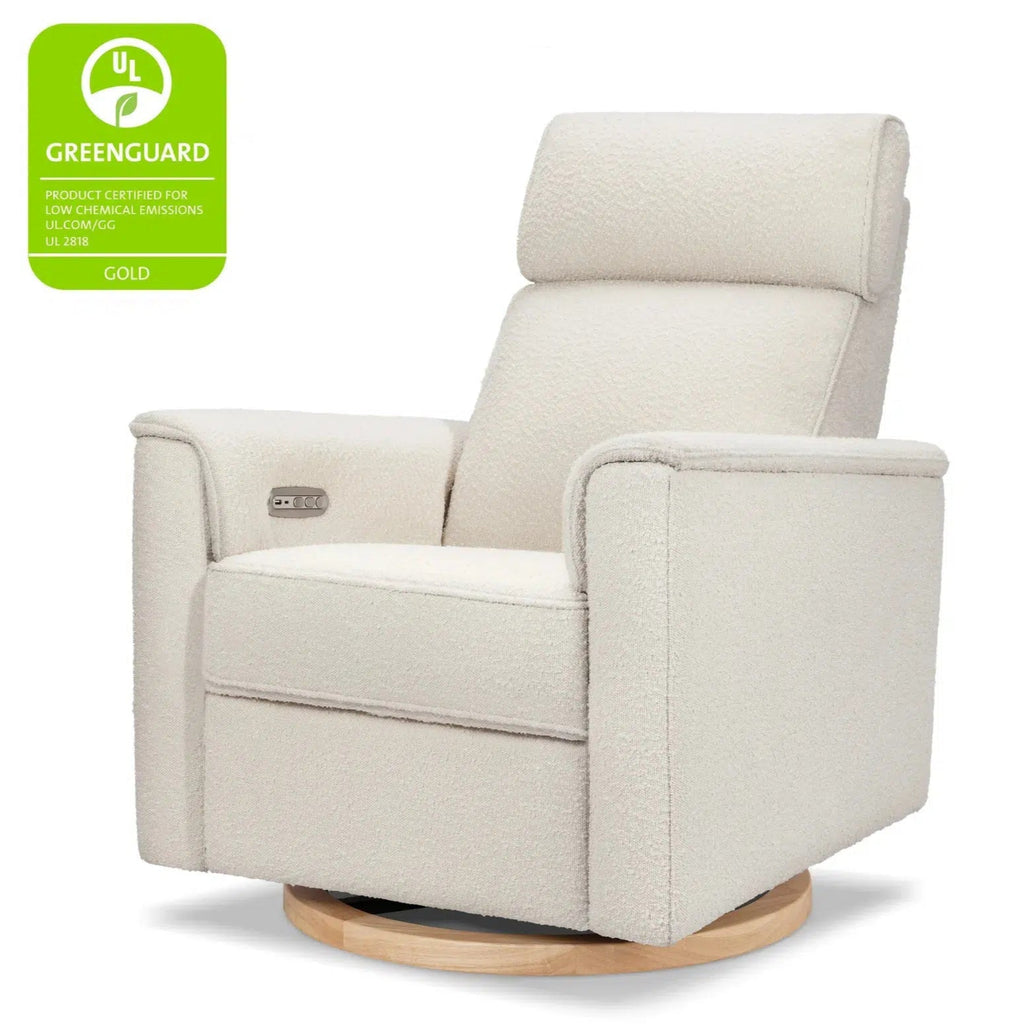 Monogram by Namesake - Willa Power Recliner w/ Adjustable Headrest - Ivory Boucle Fabric (Specialty Exclusive)-Chairs-Store Pickup in 2-5 Weeks-Posh Baby