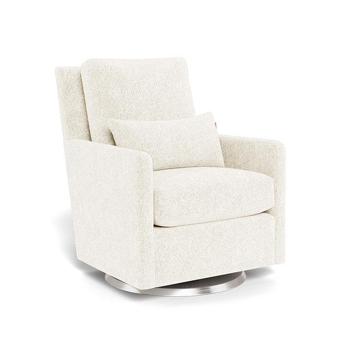 Monte Design - Como Glider - Brushed Silver Swivel Base-Chairs-Sheepskin-Posh Baby