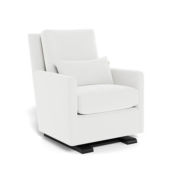 Monte Design - Como Glider - Espresso Base-Chairs-White Microfiber-Posh Baby