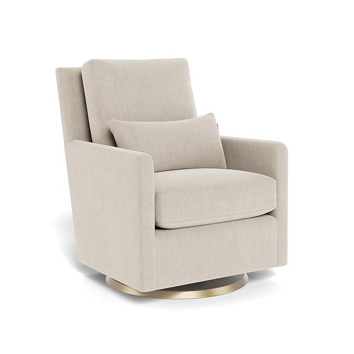 Monte Design - Como Glider - Gold Swivel Base-Chairs-Dune Heathered-Posh Baby