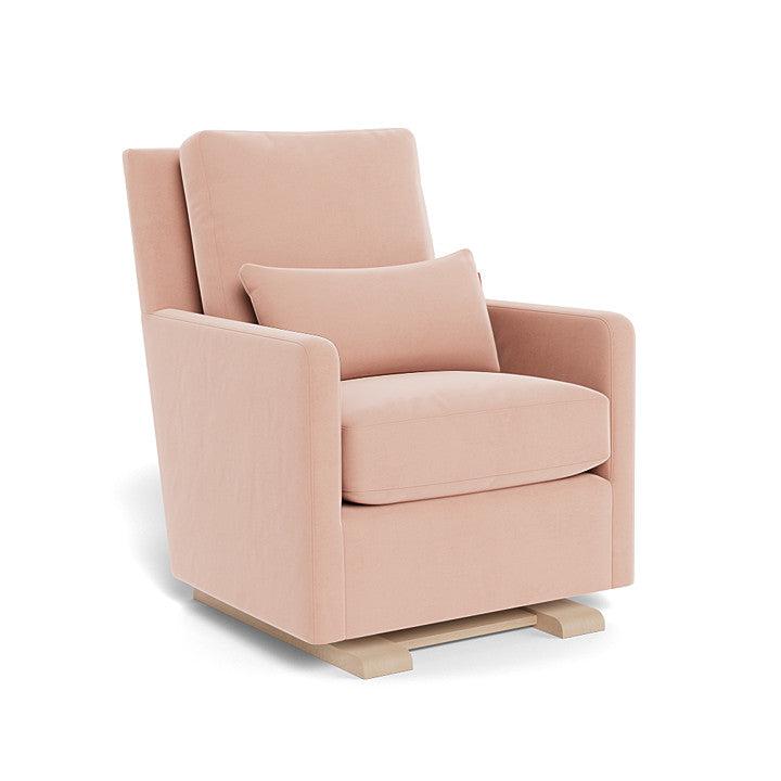 Monte Design - Como Glider - Maple Base-Chairs-Blush Velvet-Posh Baby