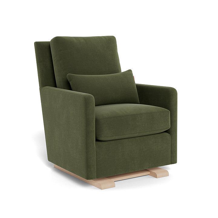 Monte Design - Como Glider - Maple Base-Chairs-Moss Green Velvet-Posh Baby