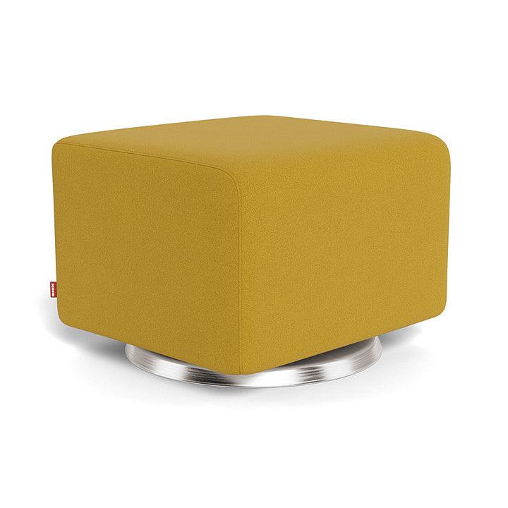 Monte Design - Gliding Ottoman - Brushed Silver Swivel Base-Ottomans-Saffron Felt-Posh Baby