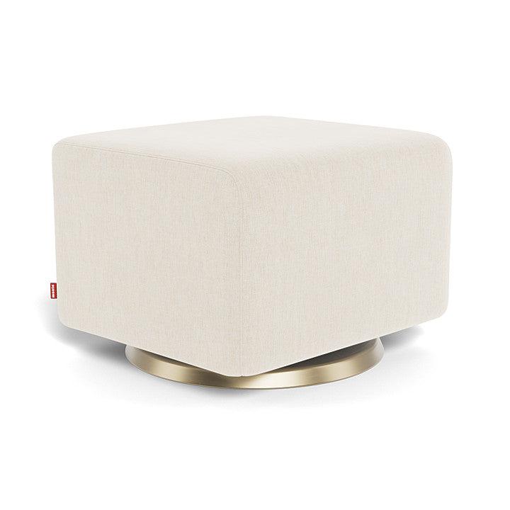 Monte Design - Gliding Ottoman - Matte Gold Swivel Base-Ottomans-Dune Heathered-Posh Baby