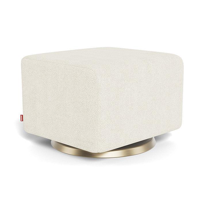 Monte Design - Gliding Ottoman - Matte Gold Swivel Base-Ottomans-Ivory Boucle-Posh Baby