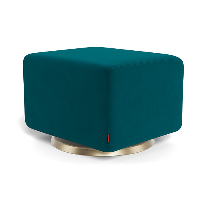 Monte Design - Gliding Ottoman - Matte Gold Swivel Base-Ottomans-Peacock Velvet-Posh Baby