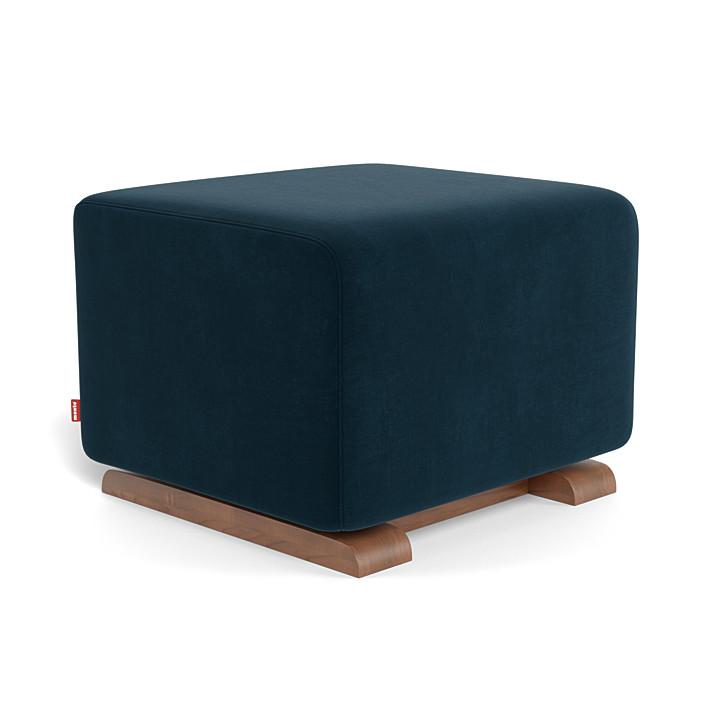 Monte Design - Gliding Ottoman - Walnut Base-Ottomans-Navy Velvet-Posh Baby