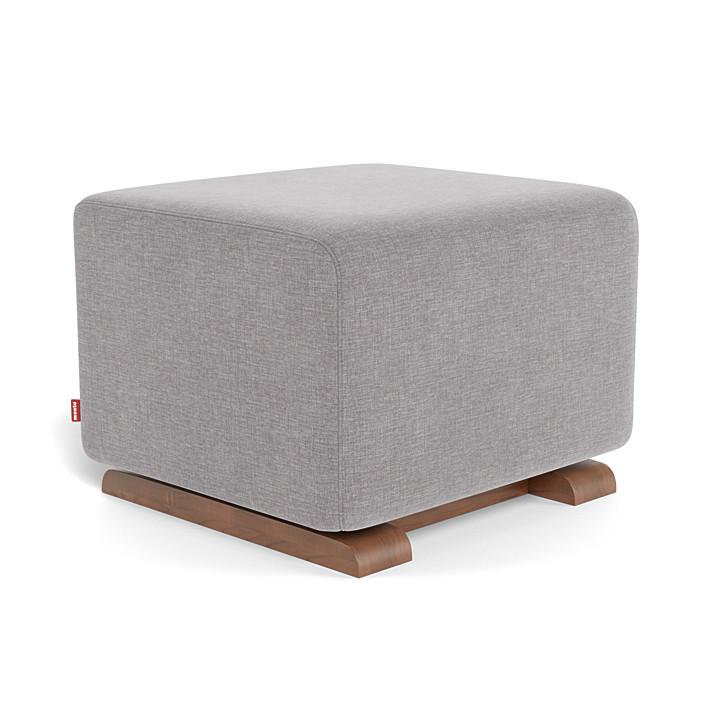 Monte Design - Gliding Ottoman - Walnut Base-Ottomans-Pebble Grey Heathered-Posh Baby