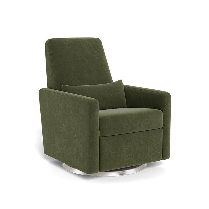 Monte Design - Grano Glider Recliner - Brushed Steel Swivel Base-Chairs-Dune Heathered-Posh Baby