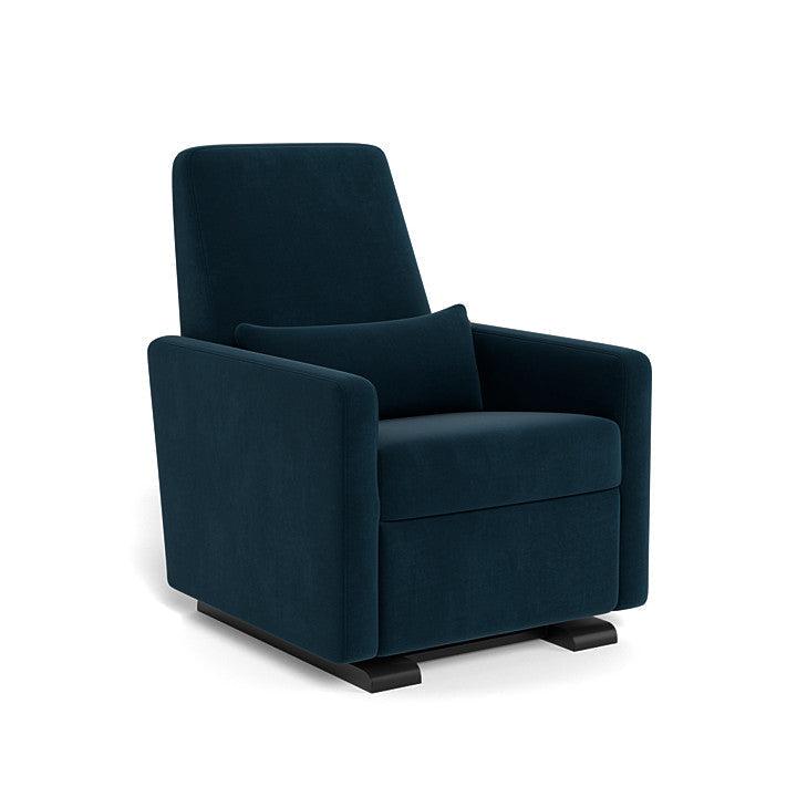 Monte Design - Grano Glider Recliner - Espresso Base-Chairs-Navy Velvet-Posh Baby