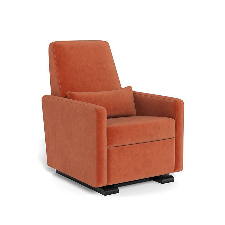 Monte Design - Grano Glider Recliner - Espresso Base-Chairs-Terracotta Velvet-Posh Baby