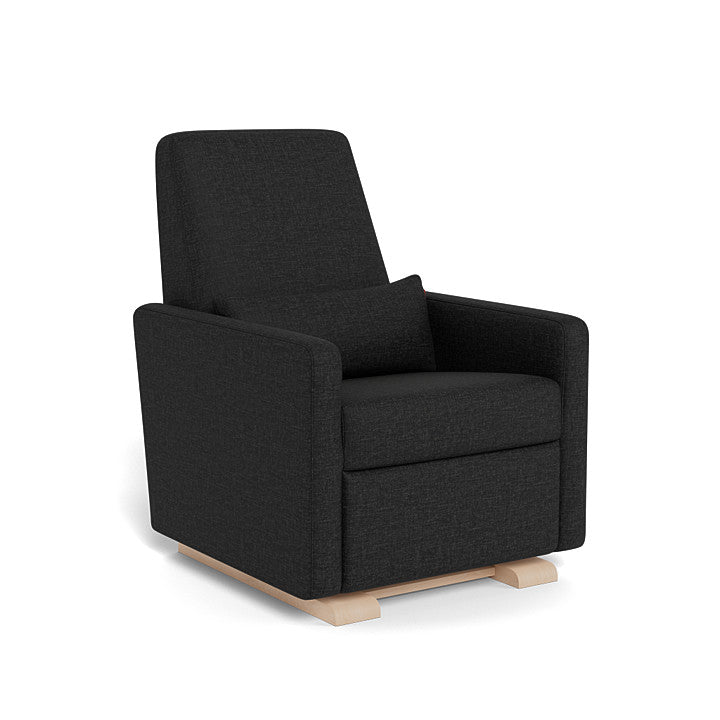 Monte Design - Grano Glider Recliner - Maple Base-Chairs-Black Heathered-Posh Baby