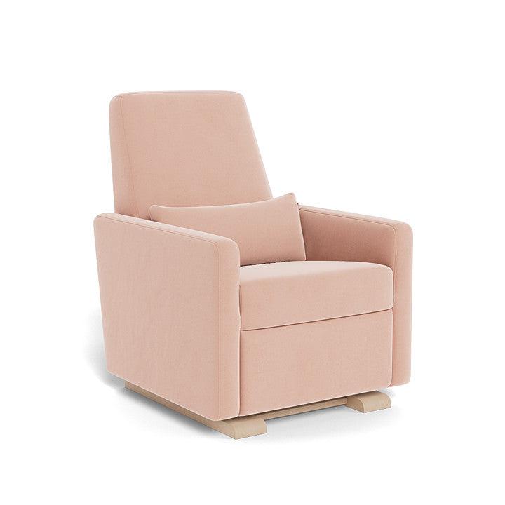 Monte Design - Grano Glider Recliner - Maple-Chairs-Blush Velvet-Posh Baby