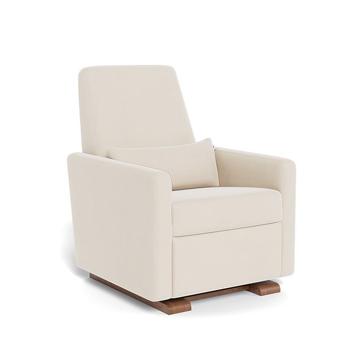 Monte Design - Grano Glider Recliner - Walnut Base-Chairs-Beach Brushed Cotton-Linen-Posh Baby