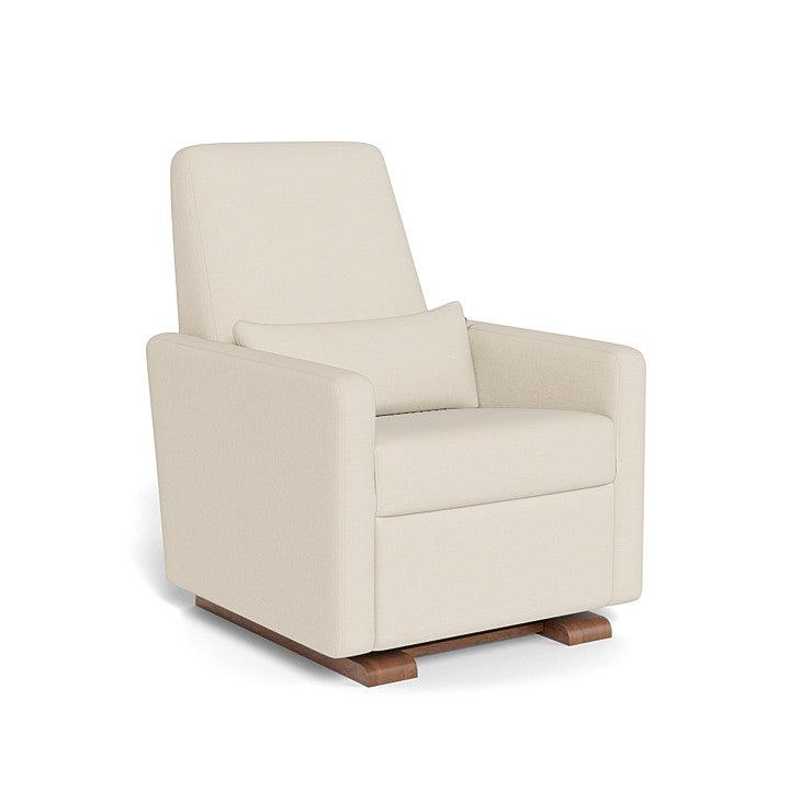 Monte Design - Grano Glider Recliner - Walnut Base-Chairs-Coastal Cream Organic Cotton & Recycled Polyester-Posh Baby