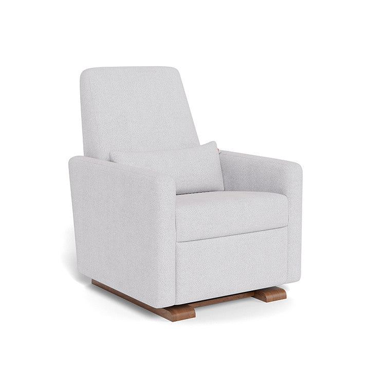 Monte Design - Grano Glider Recliner - Walnut Base-Chairs-Dove Grey Boucle-Posh Baby