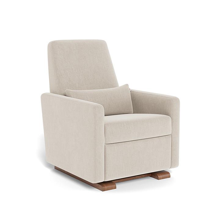 Monte Design - Grano Glider Recliner - Walnut Base-Chairs-Dune Heathered-Posh Baby