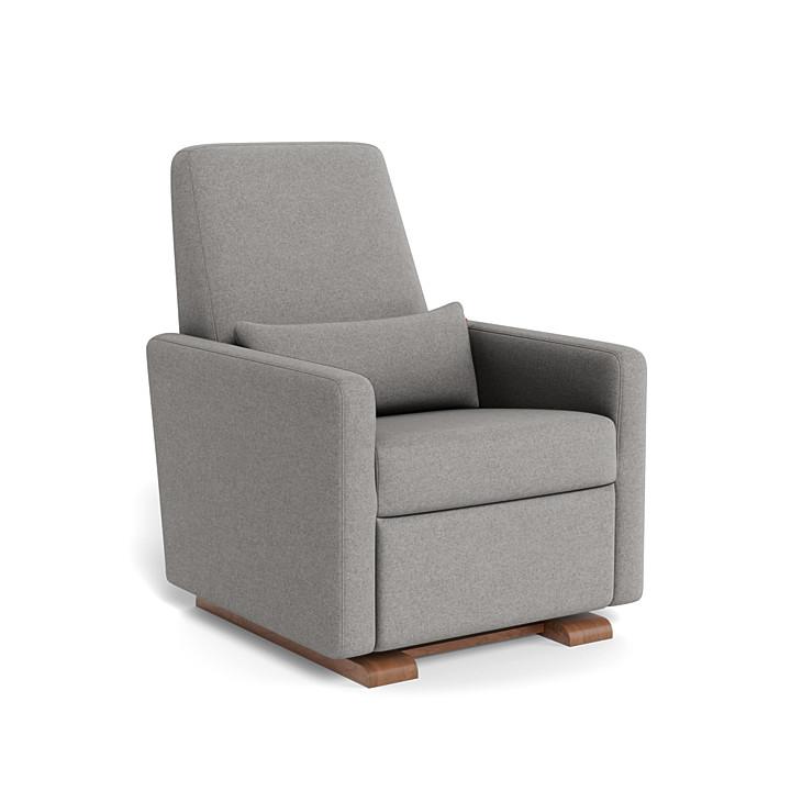 Monte Design - Grano Glider Recliner - Walnut Base-Chairs-Grey Wool-Posh Baby