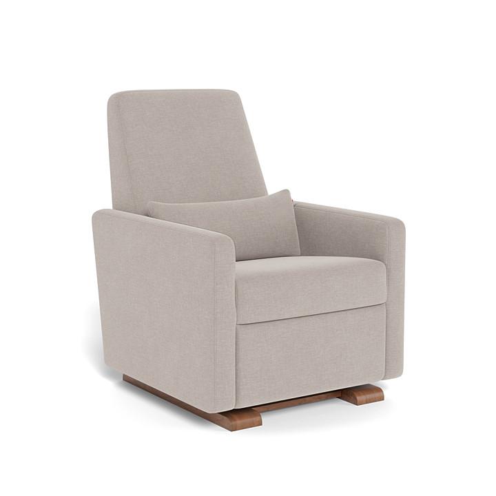 Monte Design - Grano Glider Recliner - Walnut Base-Chairs-Sand Heathered-Posh Baby