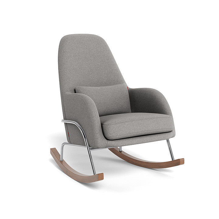 Monte Design - Jackson Rocker - Chrome Base-Chairs-Grey Wool-Posh Baby