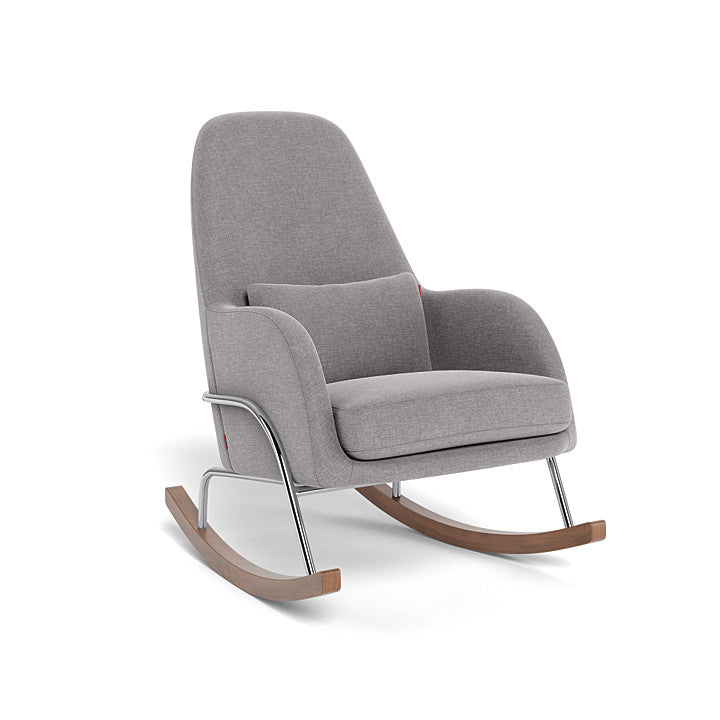 Monte Design - Jackson Rocker - Chrome Base-Chairs-Pebble Grey Heathered-Posh Baby